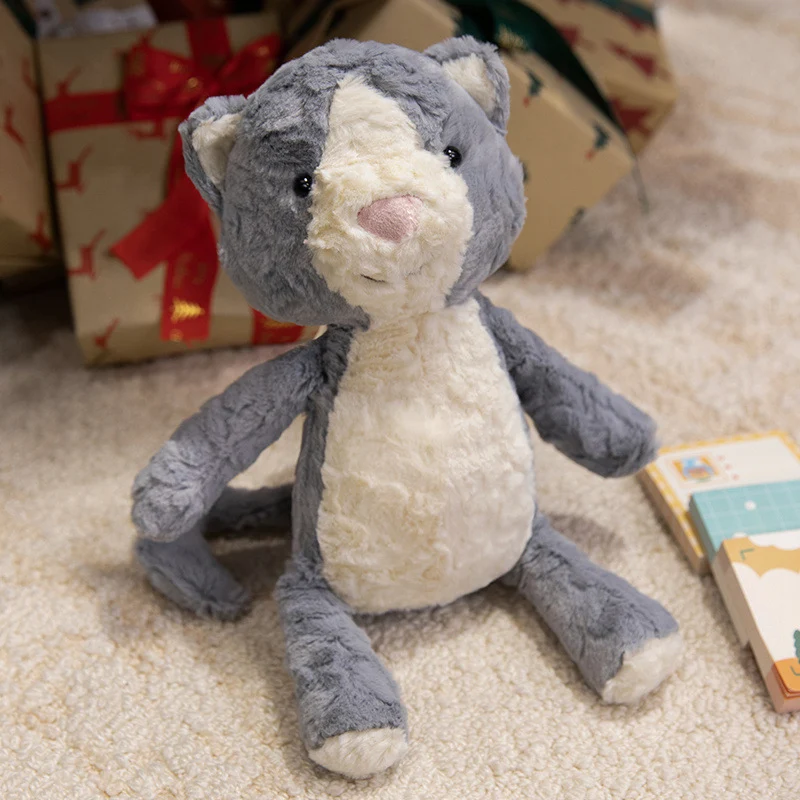 Plush Sitting Long-Limbed Cat Cuddle Companion Stornfield