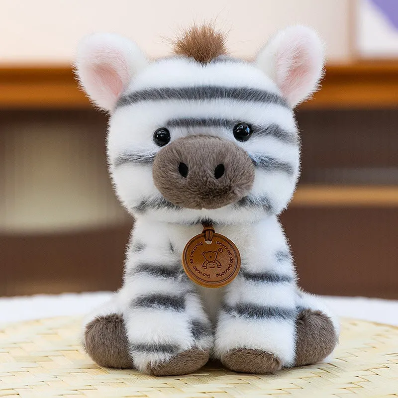 Plush Sitting Lion Cub Collectible with Embroidered Face and Hanging Medallion Stornfield