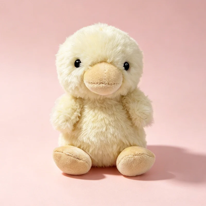 Plush Sitting Duck Soft Toy with Ultra-Soft Faux Fur and Bean-Fill Body Stornfield