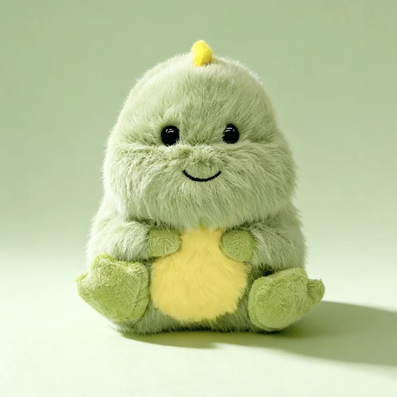 Plush Sitting Dino Cuddler with Ultra-Soft Faux Fur and Embroidered Face Stornfield