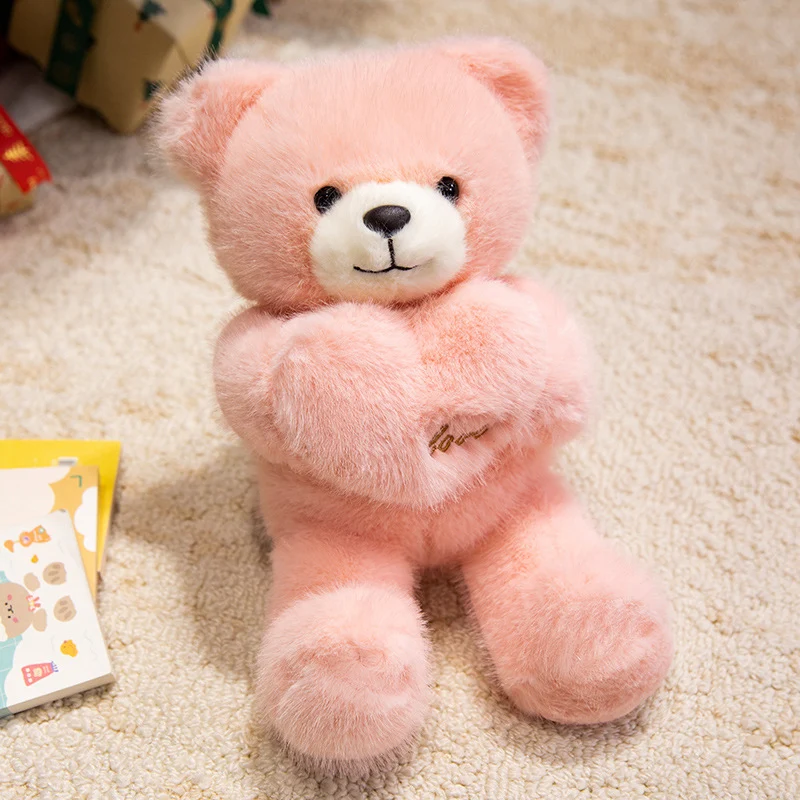 Plush Sitting Collectible Bear with Embroidered Smile, Crystal-Accent Ribbon Bow & Ultra-Soft Faux-Fur Plush Stornfield