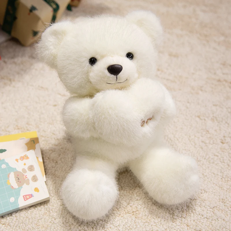 Plush Sitting Collectible Bear with Embroidered Smile, Crystal-Accent Ribbon Bow & Ultra-Soft Faux-Fur Plush Stornfield