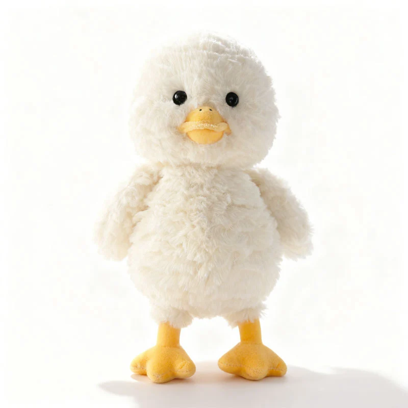 Plush Sitting Chick Soft Toy with Ultra-Soft Faux Fur and Bean-Fill Feet Stornfield