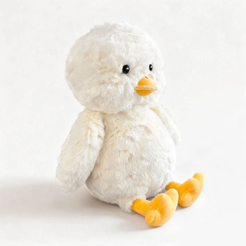 Plush Sitting Chick Soft Toy with Ultra-Soft Faux Fur and Bean-Fill Feet Stornfield