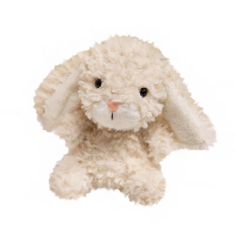 Plush Sitting Bunny Comforter with Microfiber Curly Fur Weighted Huggable Core & Embroidered Face Stornfield