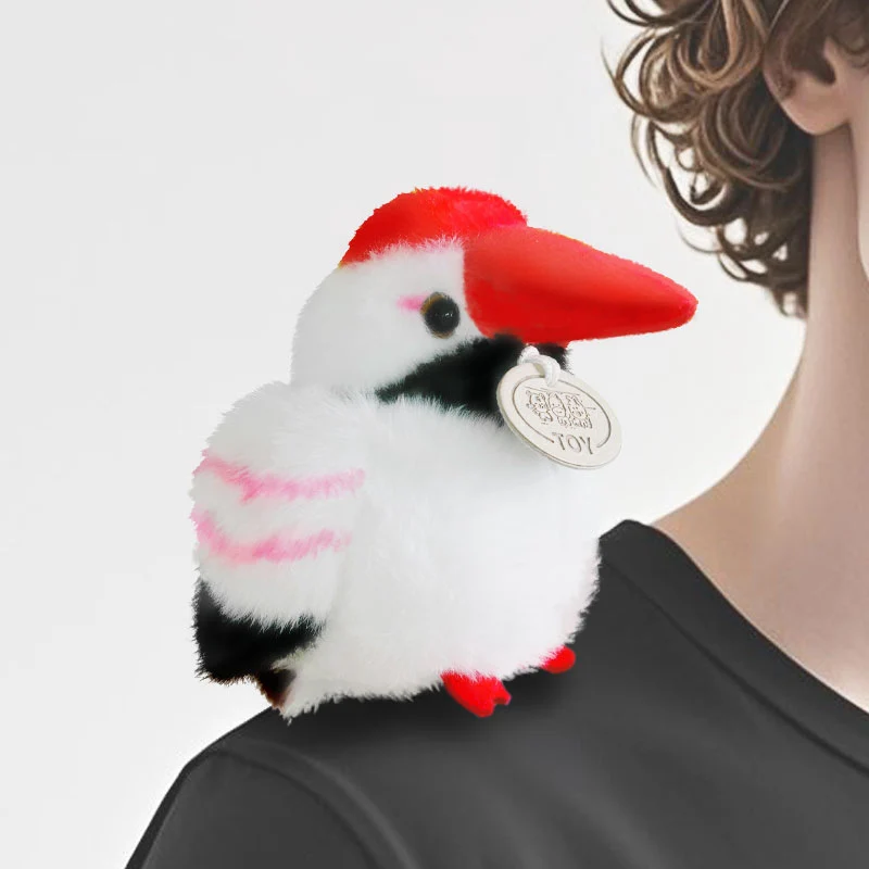 Plush Shoulder-Sitting Toucan Clip-On Companion with Metal Clip and Soft Huggable Body Stornfield