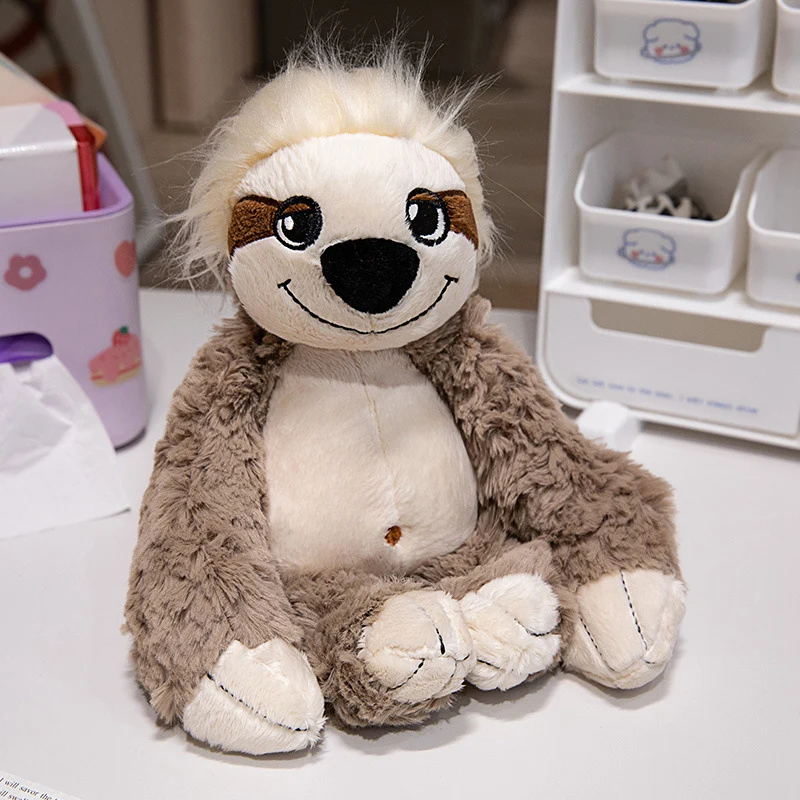 Plush Raccoon Soft Fur Sitting Stuffed Animal with Embroidered Face and Fluffy Tail Stornfield