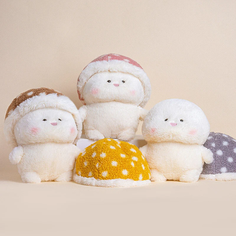 Plush Mushroom Buddy Collectible with Removable Faux-Fur Cap and Ultra-Soft Body Stornfield