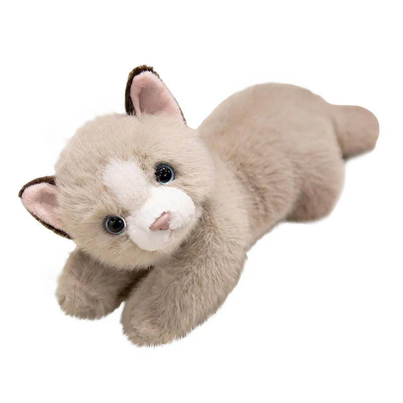 Plush Lying Ferret-Style Cuddle Companion with Ultra-Soft Faux Fur, Weighted Huggable Body & Embroidered Face Stornfield
