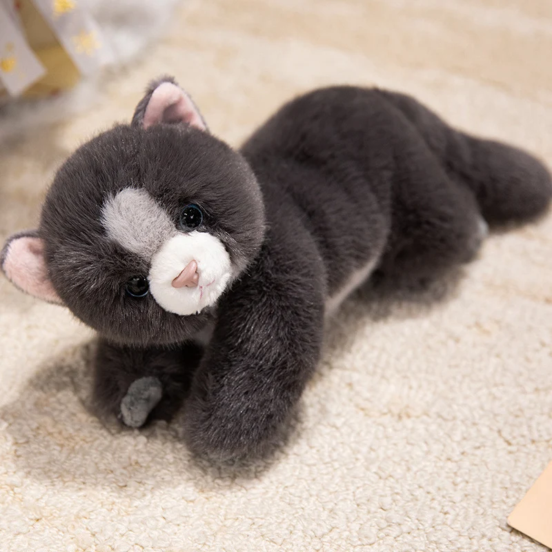 Plush Lying Ferret-Style Cuddle Companion with Ultra-Soft Faux Fur, Weighted Huggable Body & Embroidered Face Stornfield