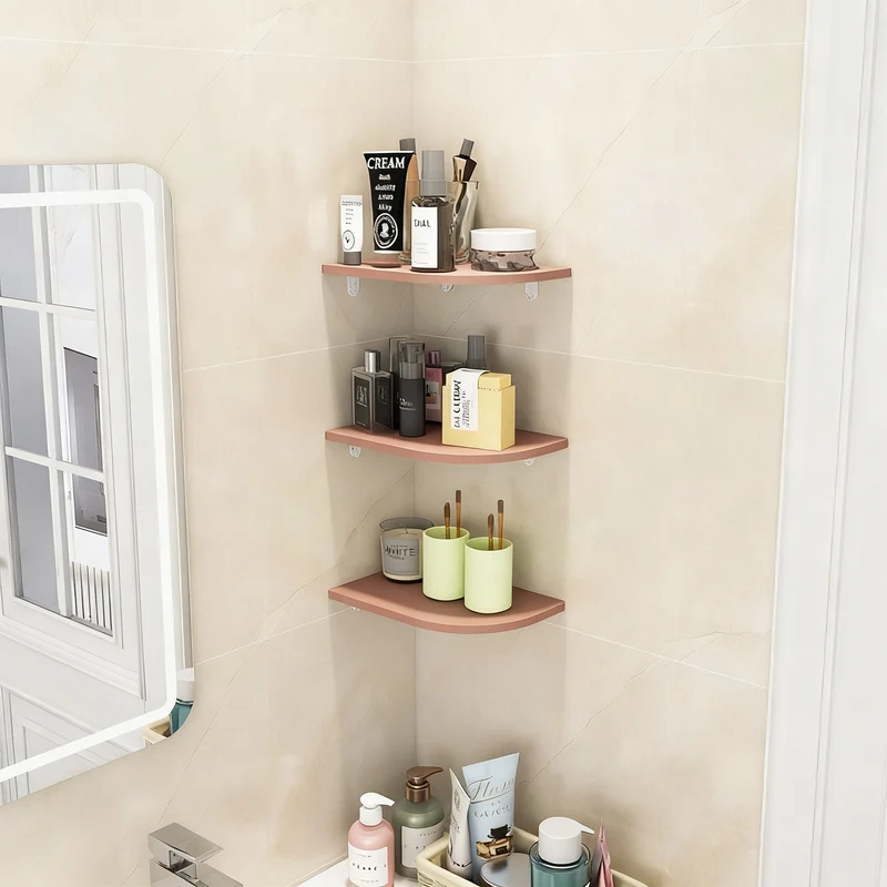 Wall shelf made of plastic, self-adhesive
