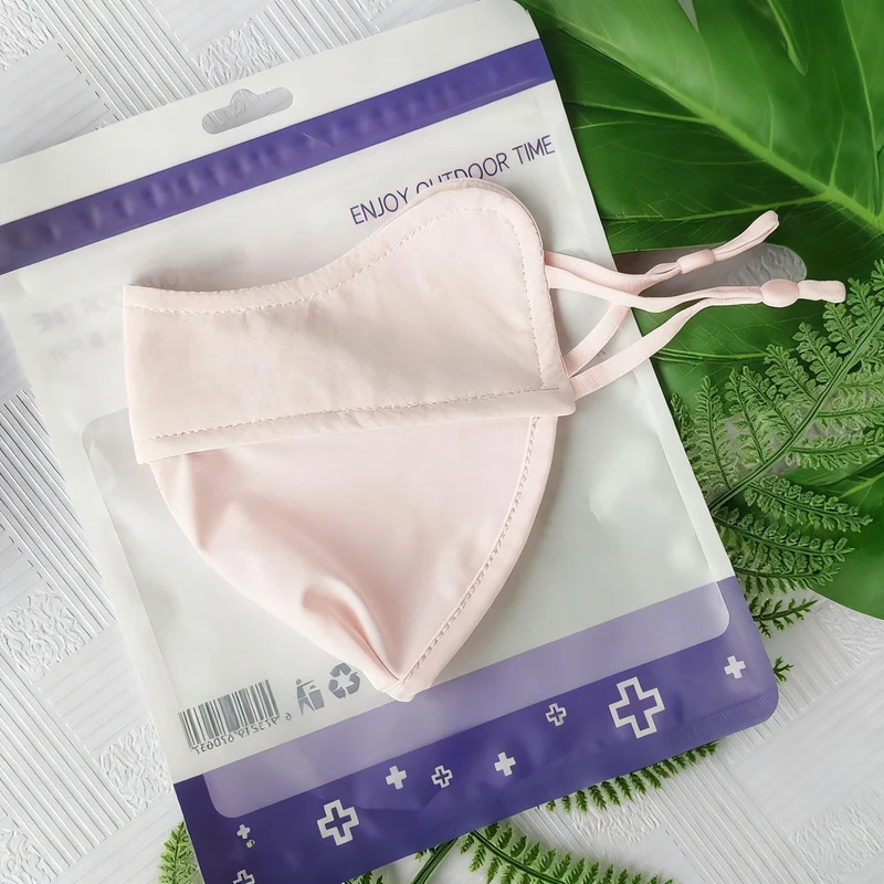 UV protection face mask with ear loops and neck protection