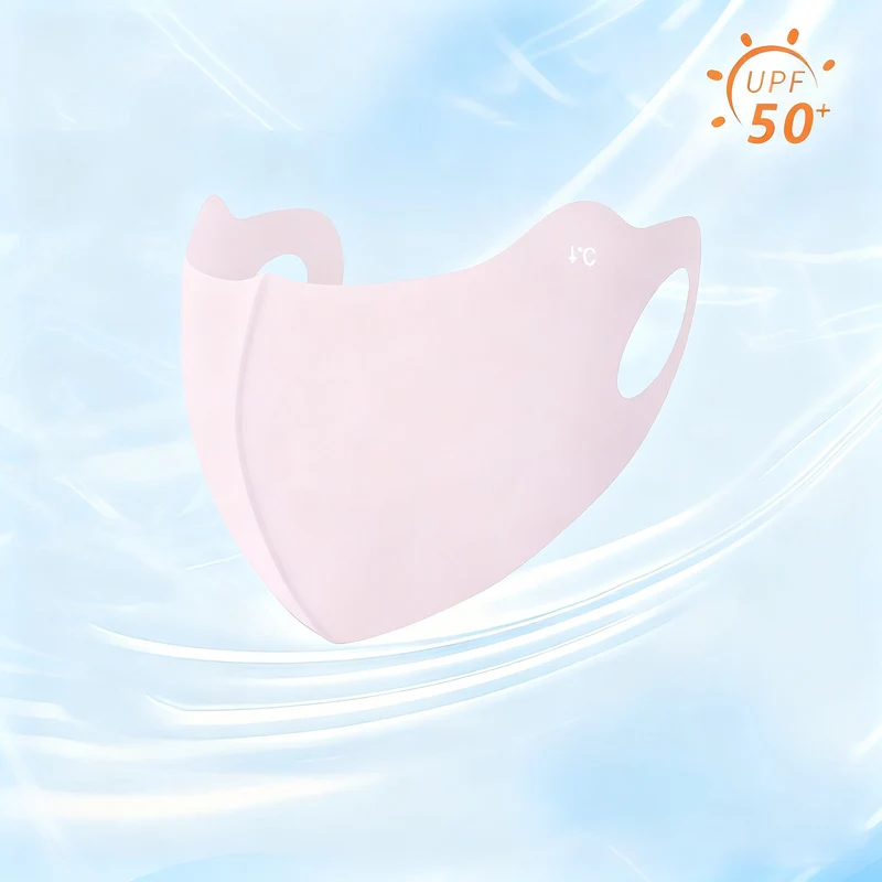 UV protection face mask with ear loops and neck protection