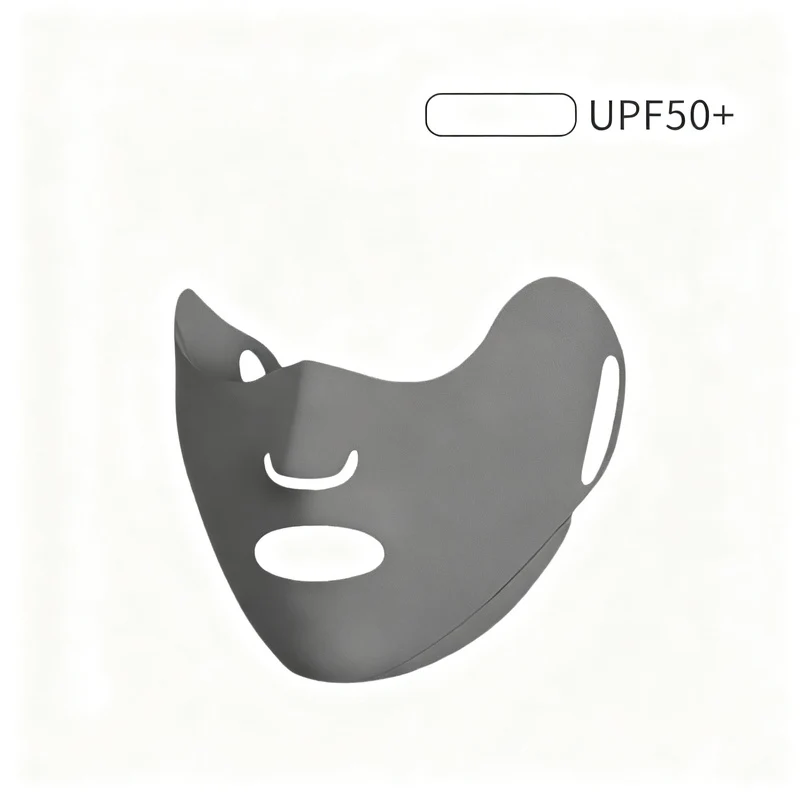 UV protection face mask with ear loops and neck protection