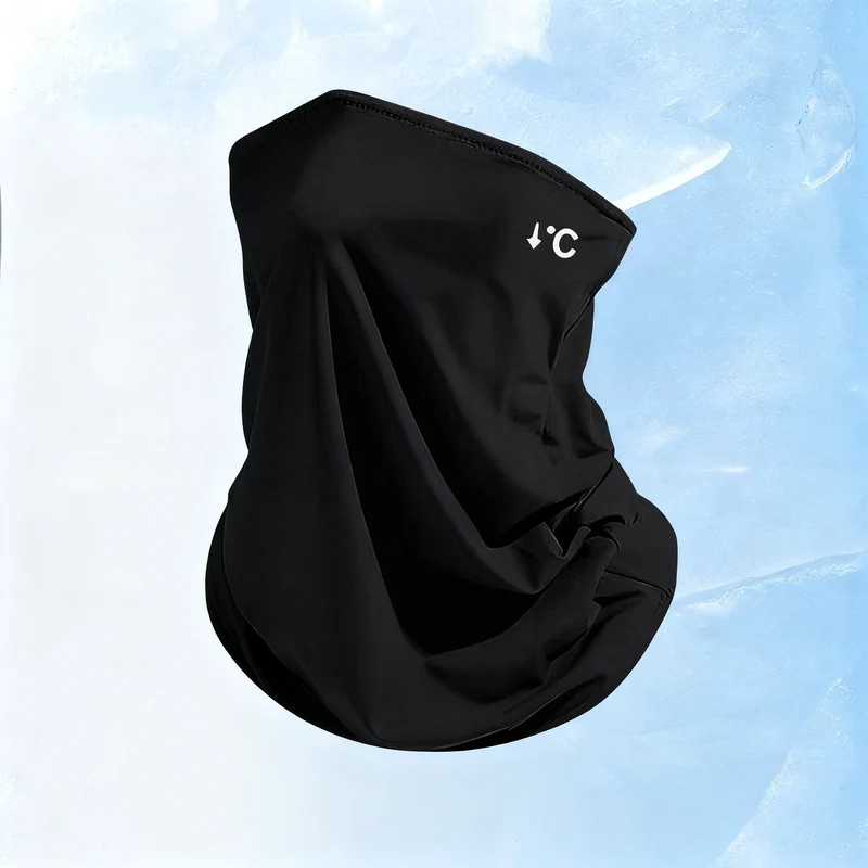 UV protection face mask with ear loops and neck protection