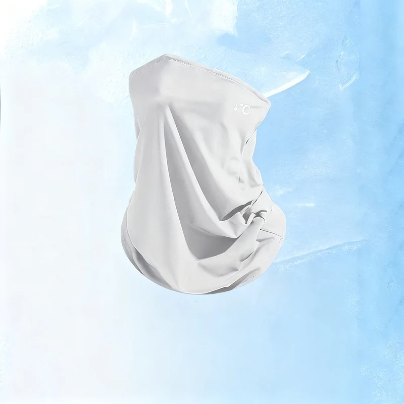 UV protection face mask with ear loops and neck protection