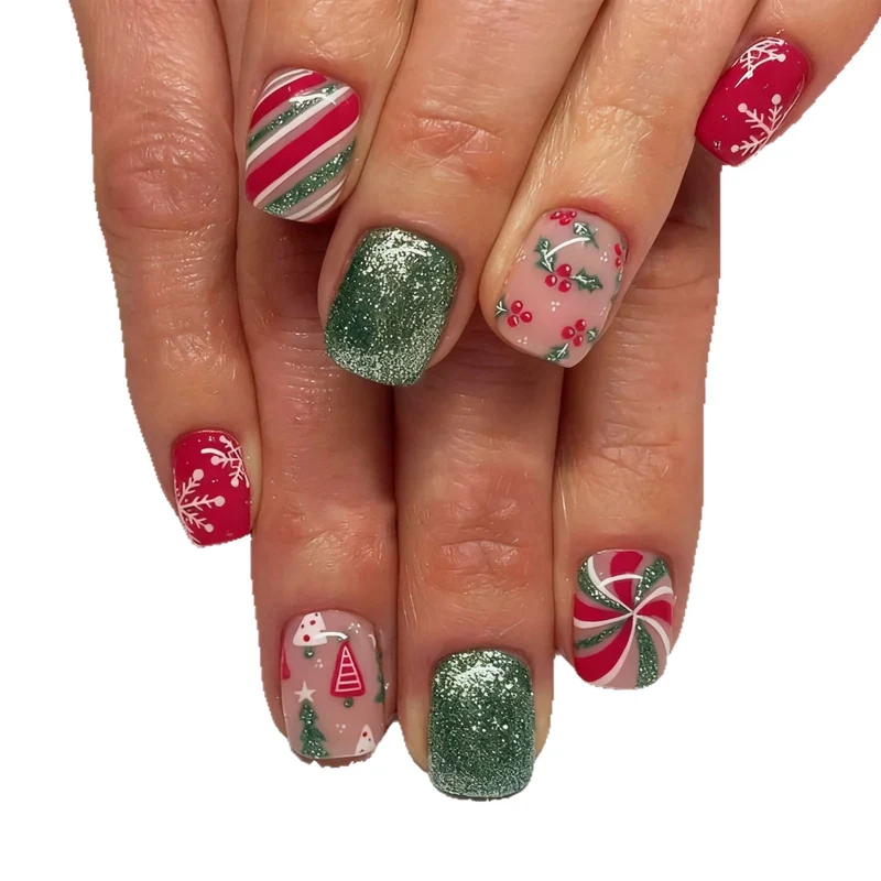 Festliche Feiertags-Themen-Nail Art Karnz