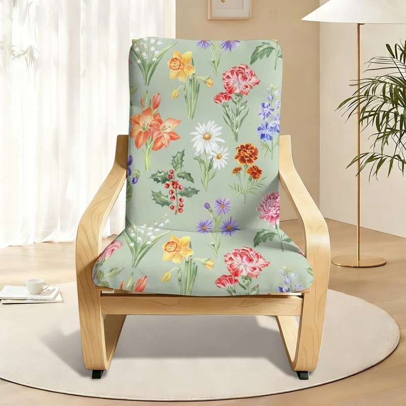 Rocking chair cushion, non-slip and scratch-resistant