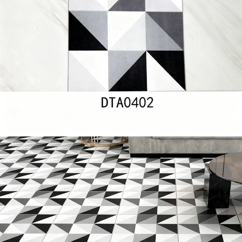 Self-adhesive PVC flooring with tile appearance