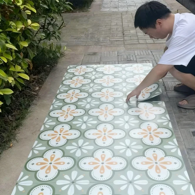 PVC flooring, self-adhesive