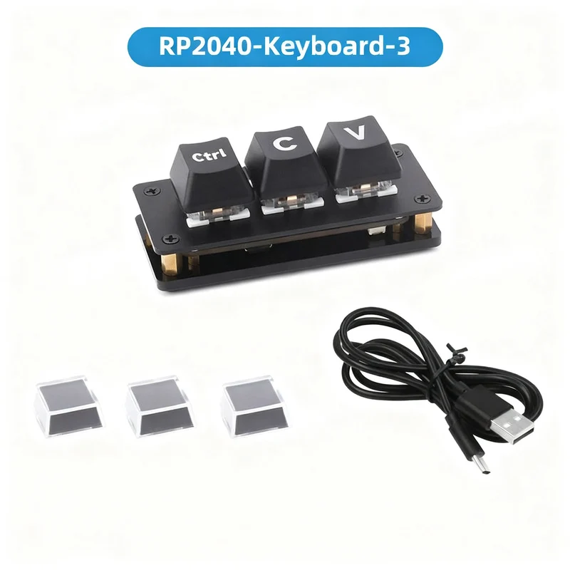 Programmable Mini Keyboard, 3 Keys