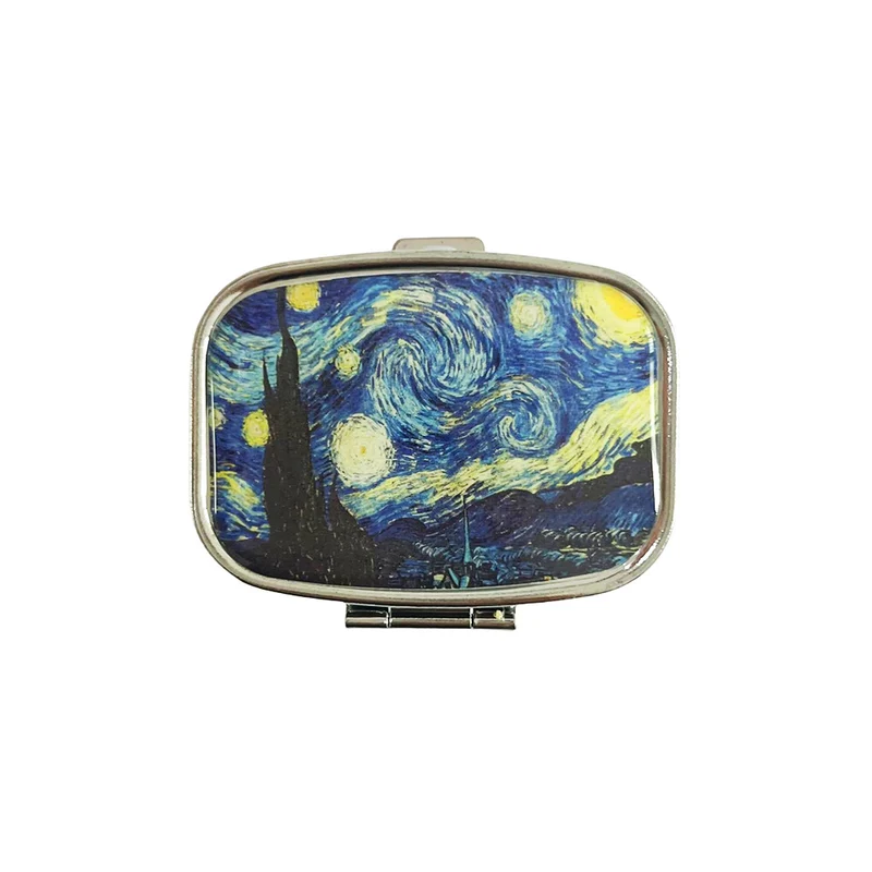 Pill organizer with compartments, portable