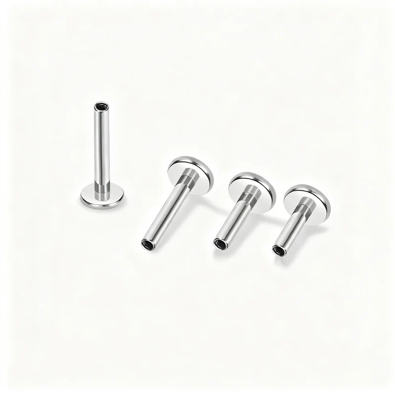 Titan-Piercing rod, flat base, internal thread