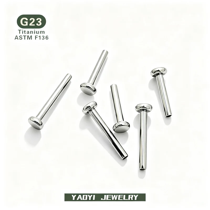 Titan-Piercing rod, flat base, internal thread