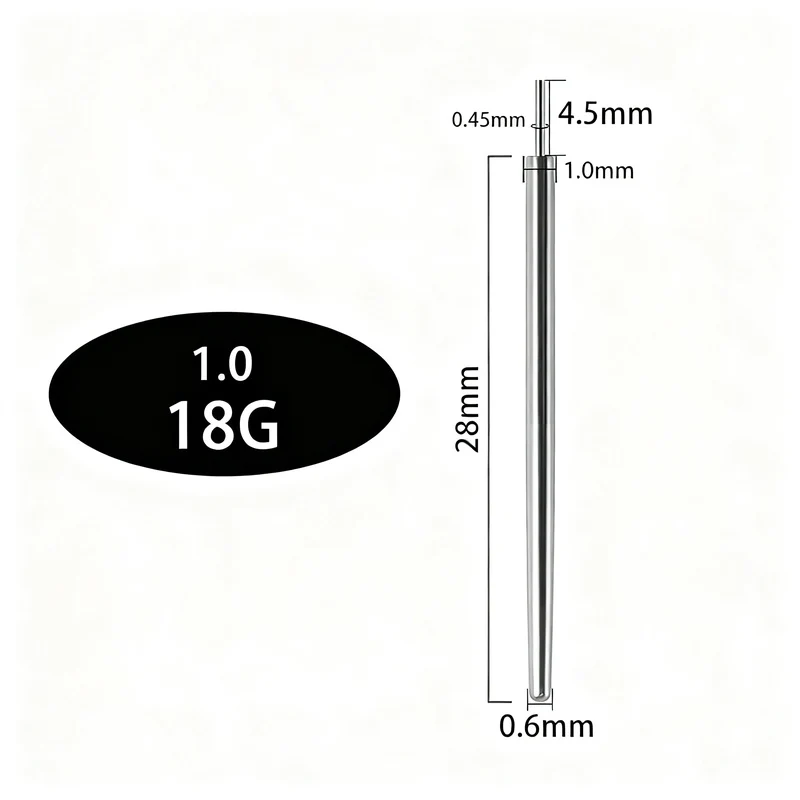 Titan-Piercing rod, flat base, internal thread