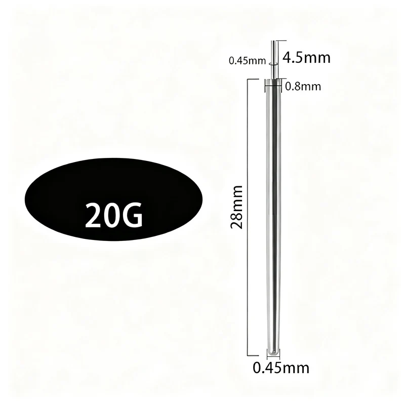 Titan-Piercing rod, flat base, internal thread