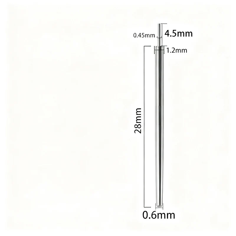 Titan-Piercing rod, flat base, internal thread