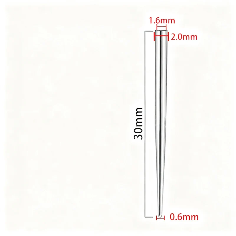 Titan-Piercing rod, flat base, internal thread