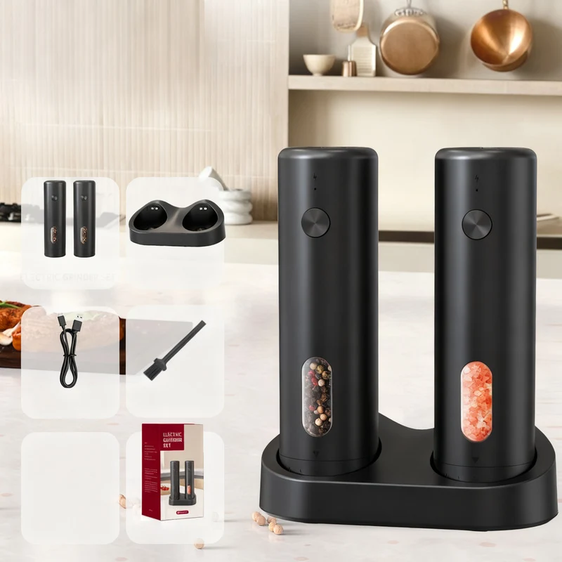 Electric pepper mill, 70 ml, stainless steel