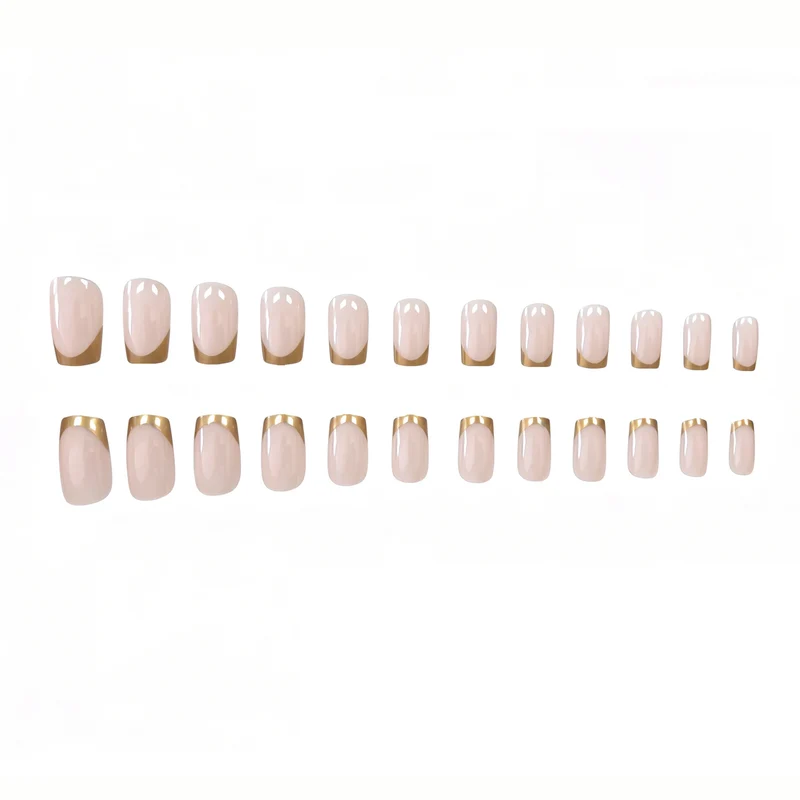 Elegante goldverzierte acryl-nagelerweiterungen Karnz