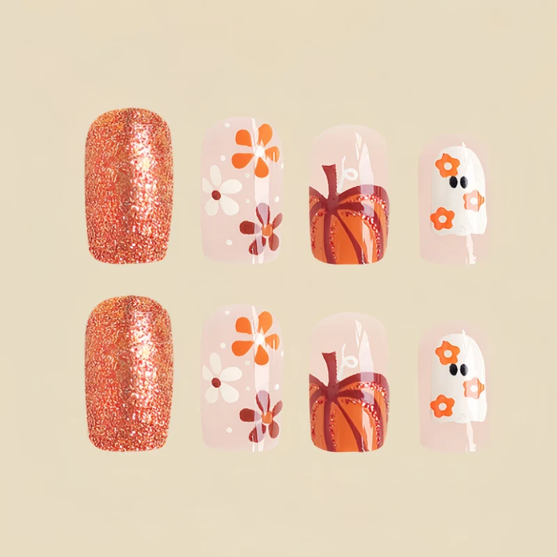 Seasonal Themed Press-On Nail Art Enhancements Stornfield