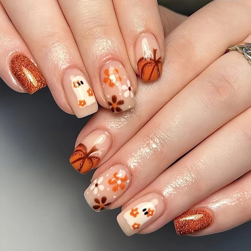 Seasonal Themed Press-On Nail Art Enhancements Stornfield