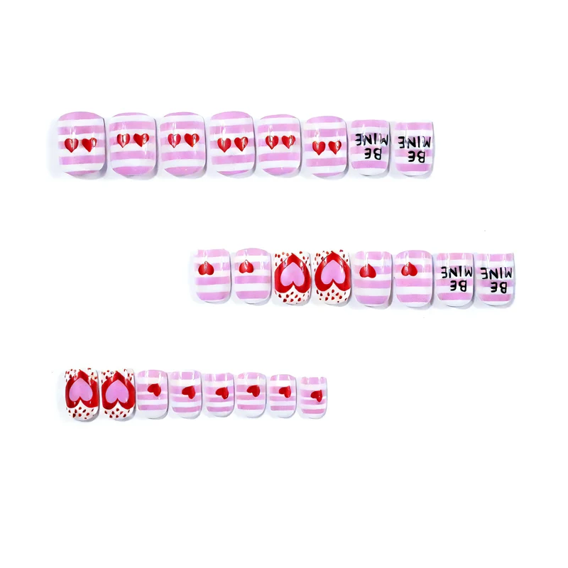 Romantic Heart-Themed Nail Art Stornfield
