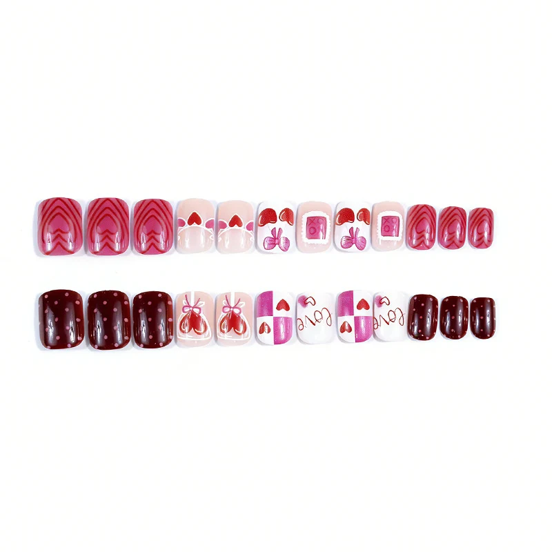 Romantic Heart Pattern Nail Art Stornfield
