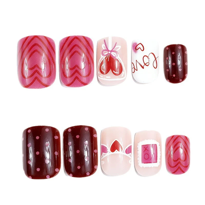 Romantic Heart Pattern Nail Art Stornfield