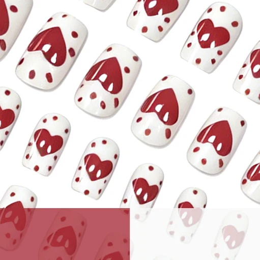 Romantic Heart Design Nail Art Stornfield
