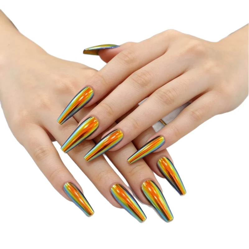 Premium Long-Lasting Rainbow Nail Art Extensions Stornfield