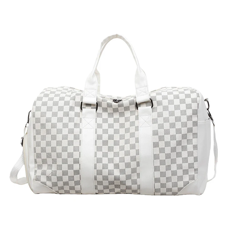 Elegante Schachbrett Reise Duffle Tasche Karnz
