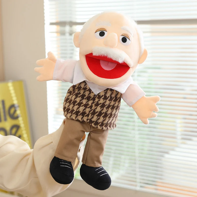 Hand Puppet Plush Boy Character with Movable Mouth and Soft Fabric Body Stornfield