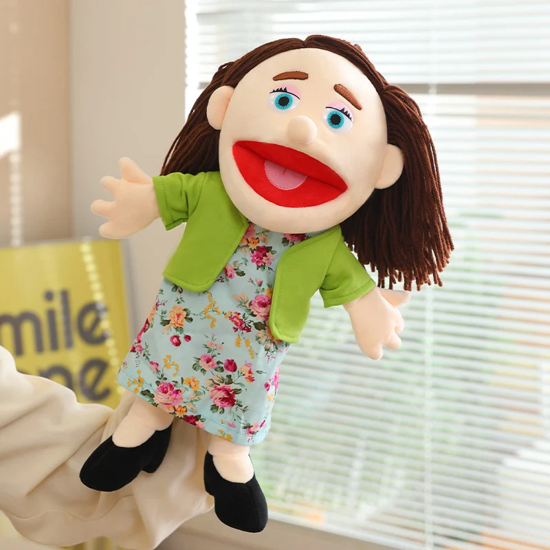 Hand Puppet Plush Boy Character with Movable Mouth and Soft Fabric Body Stornfield