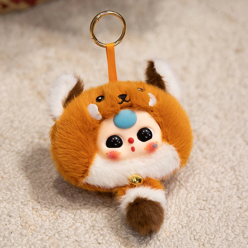 Bunny Plush Bag Charm with Bell and Collectible Resin Face Stornfield