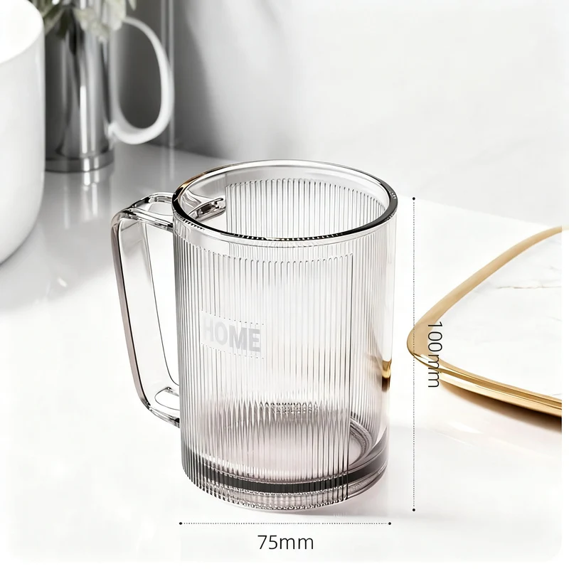 Toothbrush cup with handle, plastic, 51–100 ml