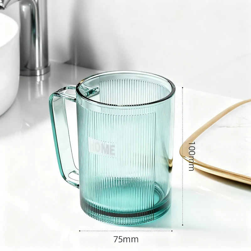 Toothbrush cup with handle, plastic, 51–100 ml