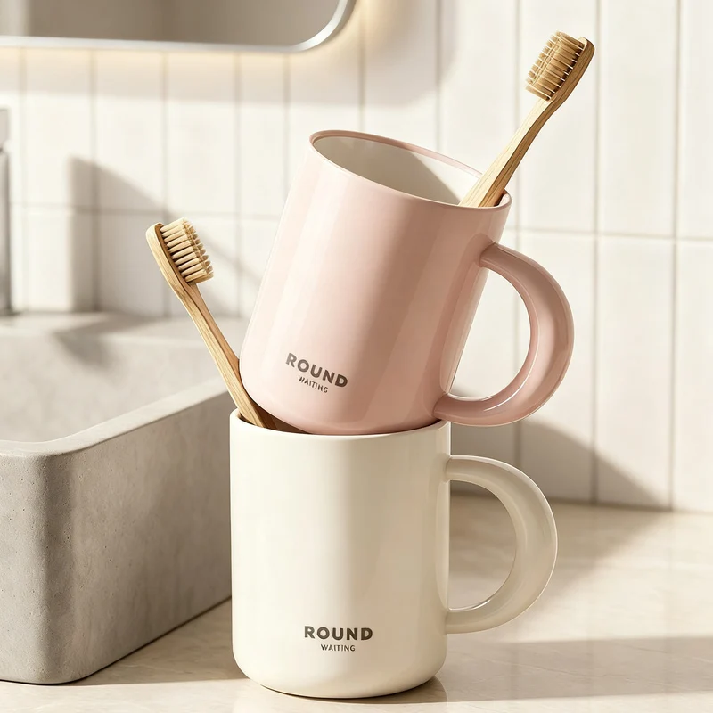 Toothbrush cup made of PP, unbreakable
