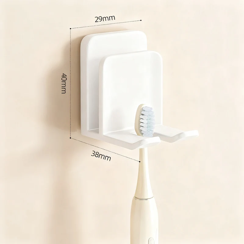 Toothbrush holder with lid, ABS, wall-mounted