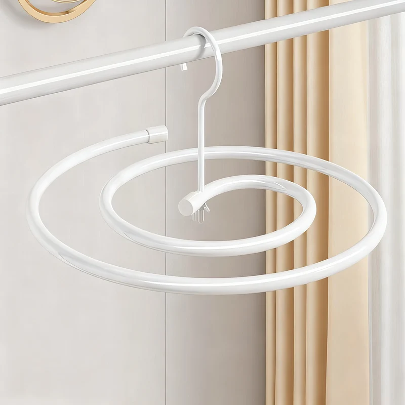 Clothes dryer spiral-shaped, round or oval
